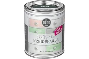 My COLOR Room Shabby Chic Kreidefarbe 750 ml - Anthrazit - Küchenmöbellack und Möbelfarbe ohne Schleifen. Wasserbasiertes Chalk Paint, für Holz & mehr mit hoher Deckkraft u. schnell trocknend
