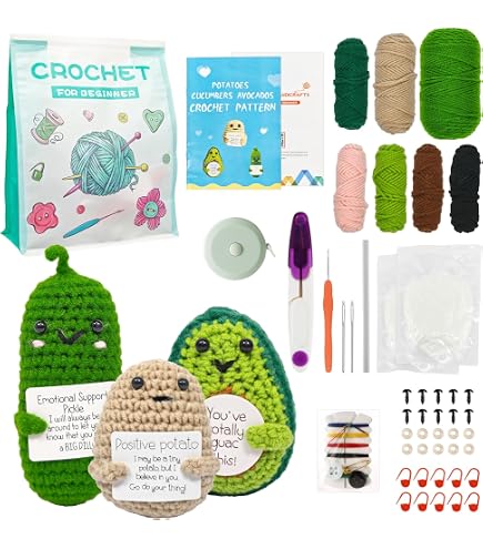Lot De 61 Kit Crochet,Kit Crochet Debutant Complet,Kit Tricot