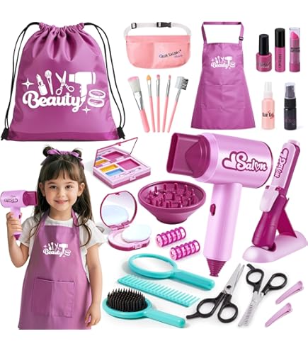 Ensemble De Jeu De Rôle Pour Coiffeur Et Styliste, Ensemble De Jeu Pour Salon De Coiffure - Faire Semblant De Jouer Au Coiffeur Et Au Salon De