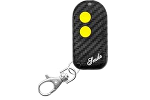 BOTLY UN MONDO FACILE Smile C Nero Rolling code + Codice fisso 433Mhz, Mini telecomando universale apricancello autoapprendente programmabile 2 TASTI - leggi compatibilita in descrizione