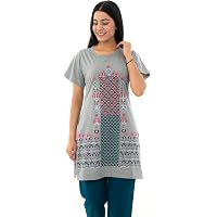 Duchess Women's Cotton Long Length Printed Night Suit Set L-2XL