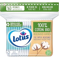 600 Cotons-tiges Bambou Biodégradables EcoSlurps - Coton Bio, Manche Bambou