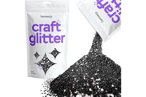 HEMWAY Paillettes pour artisanat gobelets en résine noire cartes bijoux de Noël bougies extra épaisses 100 g/3,5 oz