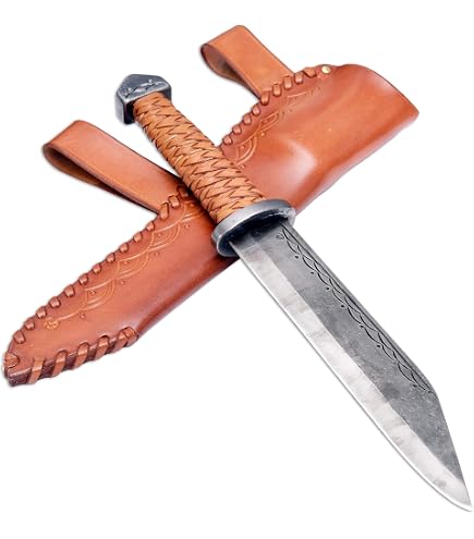 Toferner Gran Sax Messer – Handgeschmiedetes Kunstmesser Mit Leder-Griff