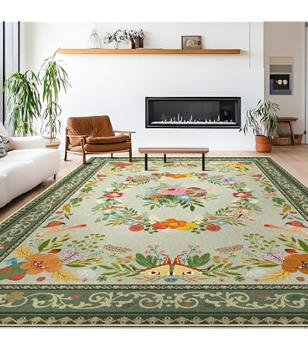 Boho-Blumen Fußmatte Aus Jute & Leinen – Waschbar, Rutschfest & Für Innen/Außen