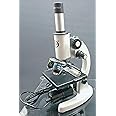 ISKO® Triple Nose Microscope with LED Light, Mechanical Stage and 50 Plain Slides & 5 Prepared Slides with Magnification 10x10x/10 x 45x/10 x 100x objetives
