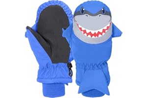 7-Mi Kid and Baby Easy on Wrap Mittens Winter Warm Sport Ski Gloves for 3-7 Years Old