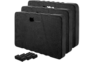 APACALI 3 Stück Garten Kniekissen Schwarz, 43x28x4CM Kniekissen Arbeit, Dicken Kniekissen Garten, Wasserabweisender Kniekissen für Gartenarbeit, Kniekissen für Yoga, Gartenarbeit, Babybad