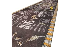 ‎ANRO ANRO Küchenteppich Küchenläufer Teppich Läufer Küche waschbar rutschfest Bakery Abwaschbar 240 x 52cm