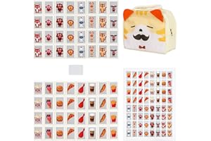 KBIBCK Seaside Escape Game Blocks Mahjong Sets, 65 Tiles Seaside Escape Board Games, Mini Mahjong Set, Beachside Boards Games, Animal & Food Pattern MahjongGame, Family Board Games for Kids and Adults