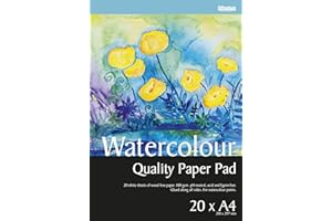PANDURO Hobby Bloc aquarelle Illumination A4 - 20 feuilles blanches - Papier de bois - 180g
