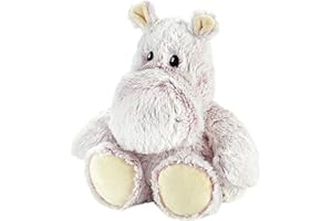 Warmies Plush Marshmallow Hippo Microwavable Weighted Teddy with French Lavender Scent, Hot or Cold Wheat Bag for Cool Relaxation and Warm Relief