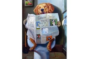 AIRDEA Chien Peinture en Diamant Kits pour Adultes Enfants,5D Rond Livre Lecture de Chien Diamond Painting Kit Complet,DIY Animal Diamant Art Peinture Diamant Kits,Chien Peinture Diamant 30x40cm