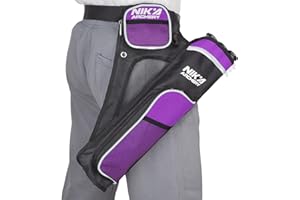 ELONG OUTDOOR Tiro con l'arco faretra per frecce, con 3 tubi di freccia protetti, cintura regolabile in vita per adolescenti adulti tiro con l'arco