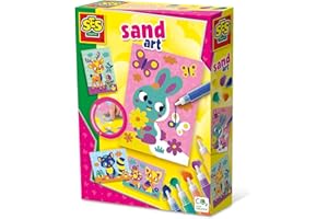 SES Creative 14136 Kolorowa sztuka piaskowa - zwierzęta leśne, żółty