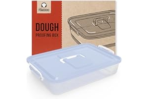Chef Pomodoro Pizza Proofing Box with Carry Handle, Fits 4-6 Dough Balls, Blue