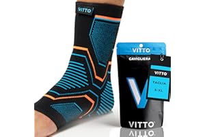 VITTO Cavigliera Ortopedica - Cavigliera Sportiva Per Danni Ai Legamenti, Caviglie Deboli, Tendinite Di Achille e Artrite (Manica, M)