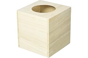 ARTEMIO Artémio Caja dispensadora de pañuelos (Madera, 14 x 13 x 13 cm), Color Beige