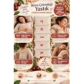 Bevaco Kiraz &Ccedil;ekirdeği Terapi Yastığı | 20&times;50 cm | Baskılı | Doğal &amp; El Yapımı | Mikrodalgaya Uygun | Boyun &ndash; Bel &ndash; Sırt Ağrı