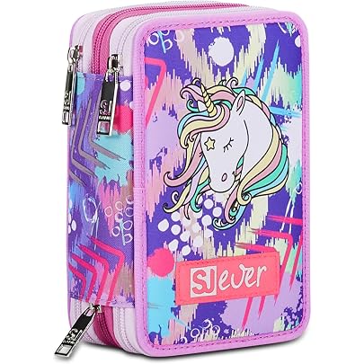 Zaino Scuola SJ GANG STYLE Per Bambina - Doppio Scomparto, 30 Litri, Con Tasche Borraccia E Ombrello In Regalo
