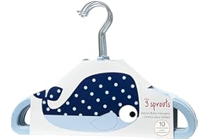 3 SPROUTS 3 zawieszki dla niemowląt z kiełkami – antypoślizgowe aksamitne wieszaki do pokoju dziecięcego