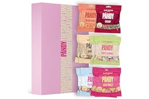 PÄNDY PANDY Candy 10 Pack Swedish Gummy Sweets | Only 1g Sugar & 70 Calories | Mixed Flavour Gift Box Hamper | Treats for Valentine’s, Birthdays & Any Occasion
