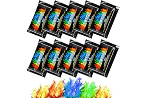 UNIHOC Polvo De Colores De Fuego, 10 x 10g Polvo De Fuego De Color Llama, Fuego De Arco Lris Místico, De Polvo para Fogata Mística con Llamas De Colores, Es Adecuado para Combinar Halloween y Navidad