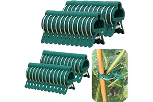 FAINCA 48 Stück Pflanzenclips, Lichtecht Plastik Pflanzenklammern, Pflanzen Clips Hilfswerkzeuge, Pflanzenclips für Kletterpflanzen, für Tomaten, Sonnenblumen und Andere Kletterpflanzen