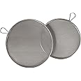 Fackelmann Frangifiamma in acciaio inossidabile Ø17 e Ø20 cm, Set 2pz Lavabile in lavastoviglie, resistente alle alte tempera