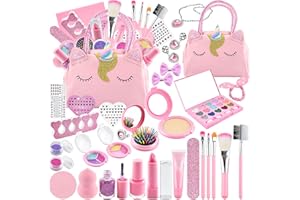 DOITSU Trousse Trucchi Bambina 8 10 6 3 4 5 12 14 7 Anni Set Trucco Ragazza Valigetta Bimba Anallergici Bambini Valigia Finti Palette Unicorno Make Up Giochi Giocattoli Femmina 8 9 Anni Lavabili Regalo Gioco