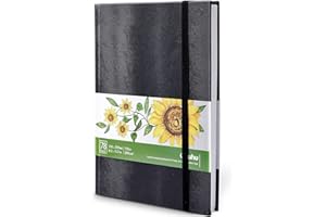 Ohuhu A4 Alkoholmarker Skizzenbuch - 200 g/m² säurefreies Papier, 156 Seiten (78 Blätter), 21x29,7 cm Hardcover mit Premium PU-Einband, Sketchbook für Aquarell, Marker & Illustration