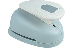 Rayher Paper Craft Punch with Tag Design, Lever Punch for Card Making and Scrapbooking, 5.7x3.8cm, 2.5", 69095000