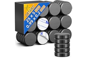 Grtard 30er-Pack kleine Magnete mit selbstklebender Rückseite, kleine runde Bastelmagnete, selbstklebende Magnetpunkte, Keramikmagnete für Heimwerken, Basteln, Klassenzimmer