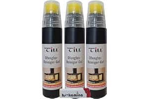 HS-KAMINE ** Set** Till Kaminglas Reiniger 3 Flaschen a. 200ml Gel mit Bürste