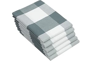 ZOLLNER Eleganckie Ściereczki Kuchenne w Karo 50x70 cm 100% Bawełna Grafitowe