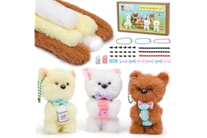 SUVSOON 44PCS Pipe Cleaners 40 Inch Extra Thick Jumbo Fur Pipe Cleaners Chenille Stems Animal Kit with Craft Accessories for Beginners DIY Arts Craft Supplies Decorations