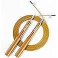 Boldfit Aluminium Skipping Rope for Men and Women Jumping Rope With Adjustable Height Speed Skipping Rope for Exercise, Gym, Sports Fitness Adjustable Jump Rope for Skipping Skip Rope - Golden