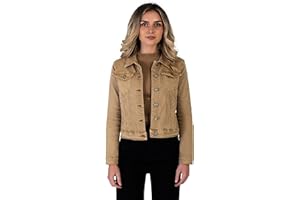 Lusty Chic Mujer Chaqueta Denim con Botones Casual - Elegantes Chaquetas de Manga Larga para Niñas