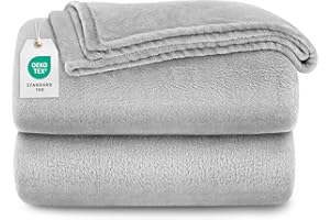 berssen Coperta Plaid - 150 x 200 CM - Grigio Chiaro Winter Blanket - Coperta Divano, Morbida, Accogliente, Nessun Odore, Lavabile in Lavatrice, Adatto per l'Autunno e l'Inverno, Antistatico