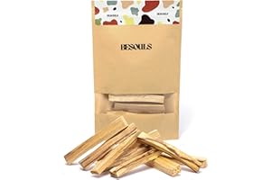 BESOULS Palo Santo Incenso naturale 5-7 ud - QR Contenuti digitali inclusi -Legno Sacro da bruciare Perú - Legnetti di palo santo per purificazione - Incenso naturale - Meditazione (5-7 unità)