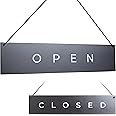 TOROS STORE Modern Wooden Open Closed Sign - Double-Sided, Vintage ...