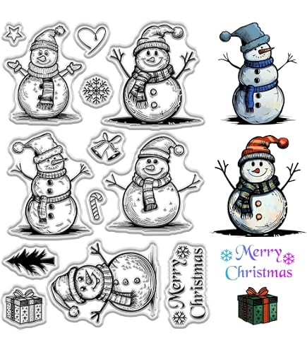 Tampons Transparents Noël - Motifs Gnomes Et Sapins Pour Cartes, Scrapbooking, DIY