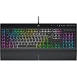 Corsair K55 RGB PRO XT Wired Clavier Gaming à Membrane Filaire (Rétroéclairage RGB Dynamique, 6 Touches de Macro avec Intégra