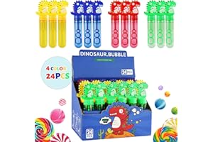 Moltby Bolle di Sapone Bambini - 24 X Gadget Dinosauri Compleanno Bambini, Mini Bolle di Sapone Gadget Compleanno Bambini