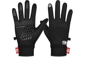 Yobenki Warm Winter Gloves - Anti Slip Touchscreen, Windproof & Water Resistant Running & Cycling Gloves for Men & Women