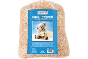 GLOREX 0 2544 50 - Wełna drzewna, 500 g, wysokiej jakości, bez drewna tropikalnego, do wypełniania pluszaków i przytulanek.