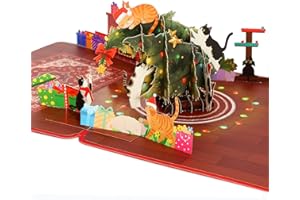 BIROYAL Biglietto 3D Natale, Biglietto Pop-Up di Natale, Auguri Natalizio, Biglietto Natale, Christmas Cards, Biglietto d’auguri natalizio con busta per Bambini, Amici e Famiglia