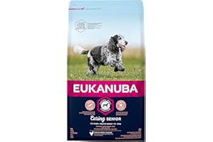 Eukanuba Karma dla psów ze świeżym kurczakiem dla średnich ras, sucha karma premium dla starszych psów, 3 kg