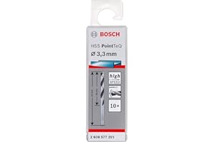 Bosch Professional 10-Piece PointTeQ HSS Twist Drill Bit (for Metal, 3.3 x 36 x 65 mm, Drill Driver Accessories)