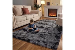 BOLUXIU Alfombra De Pelo Largo para Sala De Estar - Alfombras Peludas y Esponjosas Modernas para Sala De Estar, Comedor, Habitación De Niños, Dormitorio Talla